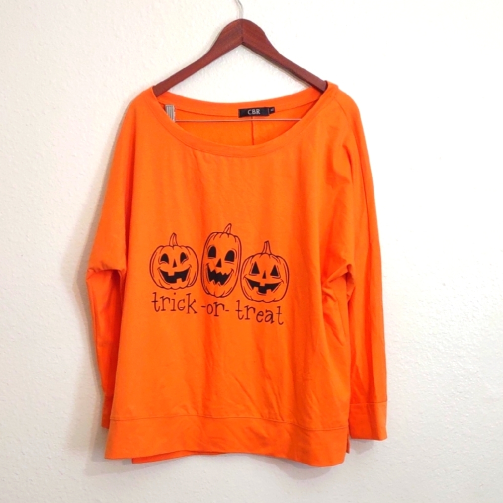 SLIGHTLY USED CBR LONG SLEEVE TRICK-OR-TREAT 3 PUMPKINS SIZE XL